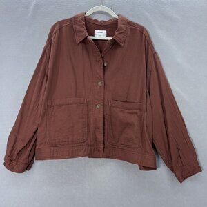 Old Navy XXL Cropped Textured Gauze Twill Utility Jacket Sedona‎ Boho, Casual